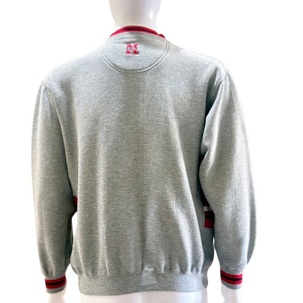 Lee Sport Sweatshirt Mens M Gray Nebraska Huskers Vintage 2001 Y2K Collegiate Pu - Picture 2 of 11